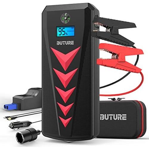  BUTURE Portable Car Jump Starter Kit, 2000A Peak 22000mAh (8L Gas, 8L Diesel Engine) Car Battery Charger - 12V Super Safe Booster Power Pack with EC5 Cigarette Lighter, Safety Hamm