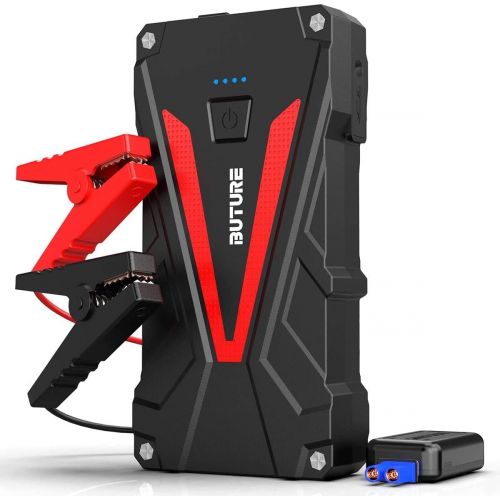  BUTURE Car Jump Starter, 800A Peak 12800mAh Portable Car Battery Starter (up to 6.0L Gas/5.0L Diesel Engines) Auto Battery Booster Pack with Smart Safety Jumper Cable, QC3.0 USB Ou