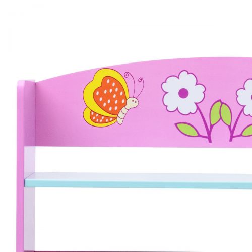  BUY JOY Kids Bookcase w/3 Shelves Book Shelf Kids Adorable Corner Adjustable Bookshelf