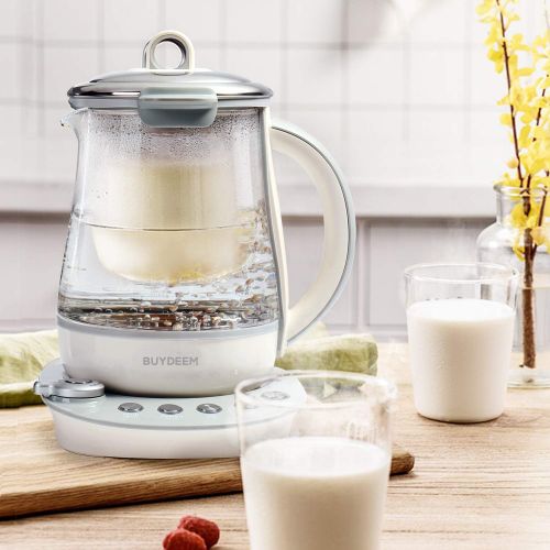  [아마존 핫딜] [아마존핫딜]BUYDEEM Buydeem K2683 Health-Care Beverage Tea Maker and Kettle, 9-in-1 Programmable Brew Cooker Master, 1.5 L, Gray