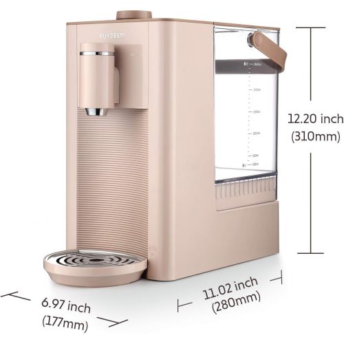  [아마존베스트]BUYDEEM S7133 Hot Water Boiler and Warmer, Fresh, Instant, Adjustable Temperatures, Great for Infant Formula, 2.6L, Pink