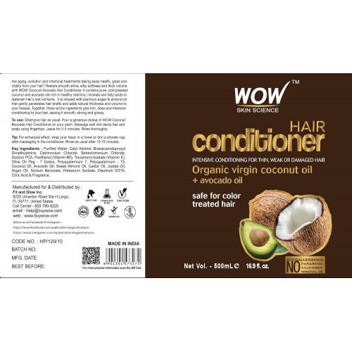  BUYWOW WOW Apple Cider Vinegar Shampoo & Hair Conditioner Set - (2 x 16.9 Fl Oz / 500mL) - Increase Gloss,...