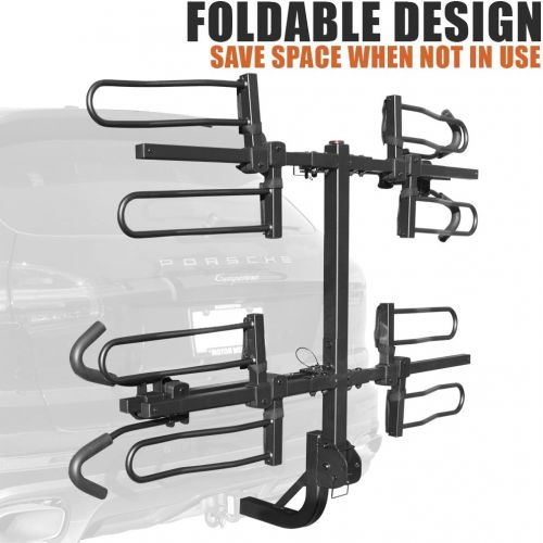  [아마존 핫딜] [아마존핫딜]BV Bike Bicycle Hitch Mount Rack Carrier for Car Truck SUV - Tray Style Smart Tilting Design