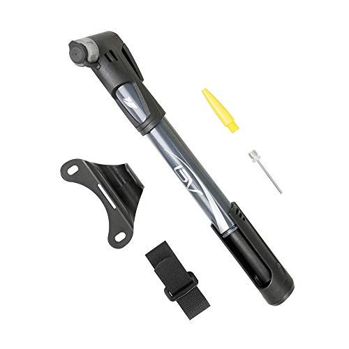  BV Mini Bike Pump Portable Frame Pump, Air Ball Pump Inflator with Ball Pump Needles, 120PSI High Pressure, Fits Presta & Schrader- Smart Valve