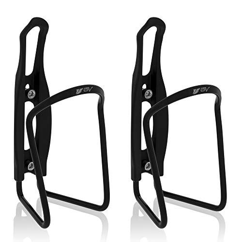  BV Bike Water Bottle Cage, Bicycle Alloy Lightweight Water Bottle Holder (15 Years Limited Warranty), Cycling Aluminum Water Bottle Cages, Water Bottle Brackets for Sports (2 Pack)