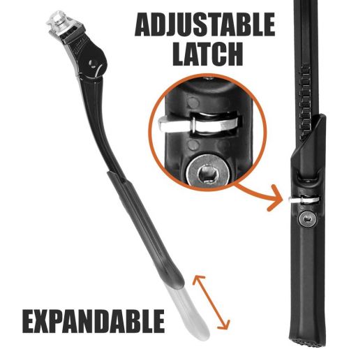  BV Adjustable Bicycle Kickstand with Concealed Spring-Loaded Latch, for 24-29 Inch Bike Kickstand