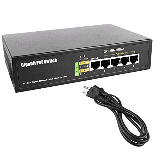  BV-Tech 5 Port Gigabit PoE Switch (4 Gigabit PoE Port + 1 Gigabit Uplink)  65W  802.3af/at