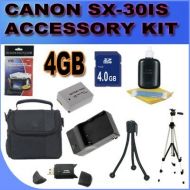 BVI Accessory Saver Bundle Kit for Canon Powershot SX30IS SX30 SX-30IS Digital Camera 4GB SDHC Card, Card Reader, NB-7L Battery and More!!