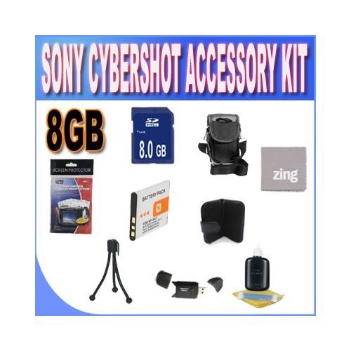  BVI Sony Cyber-Shot DSC-W510W530560570 8GB Accessory Kit (8GB SDHC Card+ Extended Life Battery + Accessory Kit)