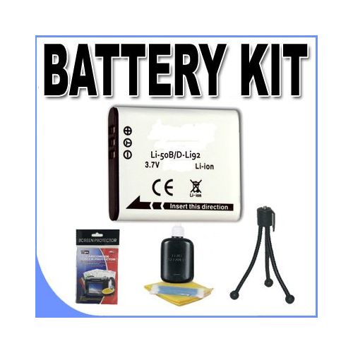  BVI Accessory Saver Li50BD-Li92 Lithium Ion Battery Bundle for Olympus Stylus Tough & Pentax WG1 Digital Cameras