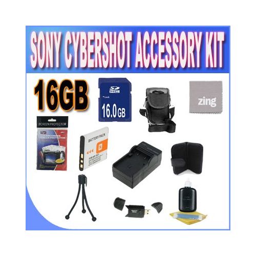  BVI Sony Cyber-Shot Dsc-w510w530560570 16GB Accessory Kit (16GB SDHC Card+ Extended Life Battery+ Rapid Charger + Accessory Kit)