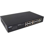 [아마존베스트]BV-Tech 18 Ports PoE/PoE+ Switch (16 PoE+ Ports | 2 Gigabit Ethernet uplink) - 19 Rackmount - 135W - 802.3af/at