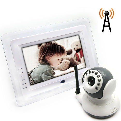  BW 7 Inch TFT LCD Baby Monitor Systems with High-def 2.4GHz Wireless Camera