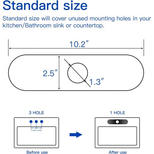  BWE Round 10 Inch Kitchen Sink Faucet Hole Cover Deck Plate Escutcheon Oil Rubbed Bronze