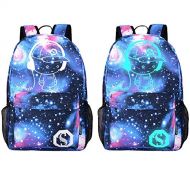 BWOLF School Backpack Cool Luminous School Bag for Boys Girls Teens Large Galaxy Laptop Bag