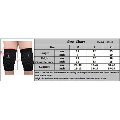  BXT Unisex Crash Proof Knee Elbow Pads Support Guard Protector Leg Sleeve for Basketball Cycling Skiing Goalkeeper Skating Snowboarding Roller Blading Skateboarding Extreme Sports