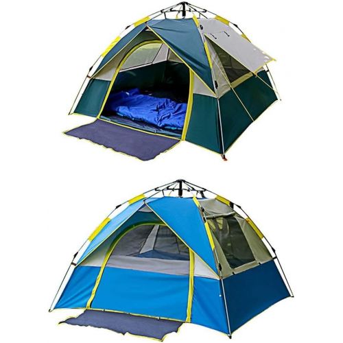  BYCDD Camping Tents, Waterproof Pop up Privacy Tent Windproof Survival Tents for Camping, Backpacking, Hiking & Outdoor Music Festivals,Blue