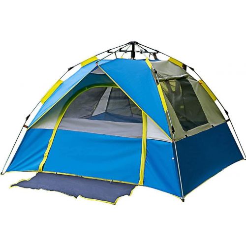  BYCDD Camping Tents, Waterproof Pop up Privacy Tent Windproof Survival Tents for Camping, Backpacking, Hiking & Outdoor Music Festivals,Blue