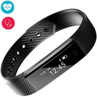 BYECHOW Fitness-Armband-Aktivitats-Tracker,Schlaf-Monitor,IP67 wasserdichtes Smart Fitness-Band-Schrittzahler, Kalorienzahler,Schrittzahler-Uhr-Schlankes Smart-Armband fuer Kinder,F