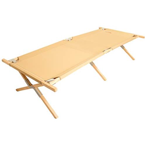  BYER OF MAINE, Maine Heritage Cot, Extra Large, Holds 375lbs, North American Hardwood Frame, 84L x 31W x 18H, Wood Cot, Army Cot, Wooden Cot, Camping Cot, Sleeping Cot, Folding Cot