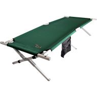 BYER OF MAINE Military Cot, Folding cot, Reinforced Aluminum/Steel Frame, Extra Large Size, Holds 375lbs