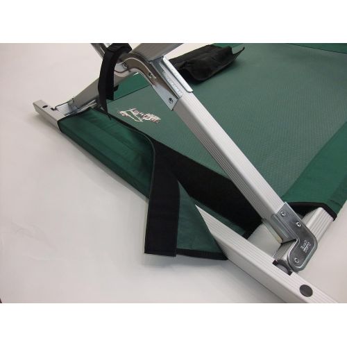  BYER OF MAINE Military Cot, Folding cot, Reinforced Aluminum/Steel Frame, Extra Large Size, Holds 375lbs
