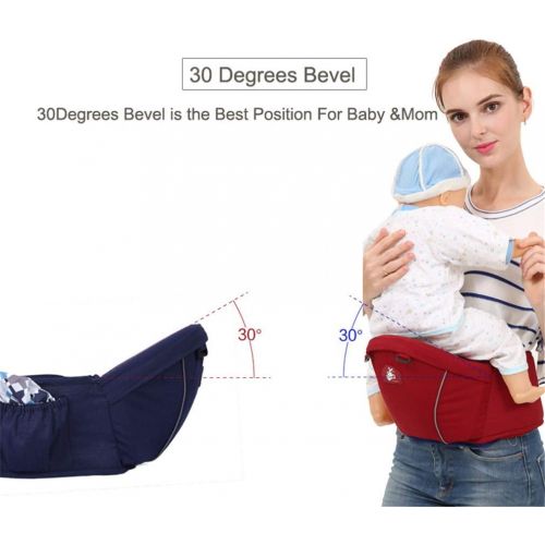  BYFI8F Breathable Baby Carrier Hipseat 2-18 Months Baby Sling Waist Stool Walkers Hold Waist Belt Kangaroo Belt Kids Infant Hip Seat