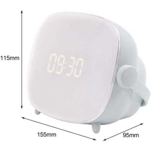  BYFRI Rechargeable Wake Up Bedside Lamp Alarm Clock Outdoor Movable Clock Snooze and Light Memory Function Display Digital Alarm Clock
