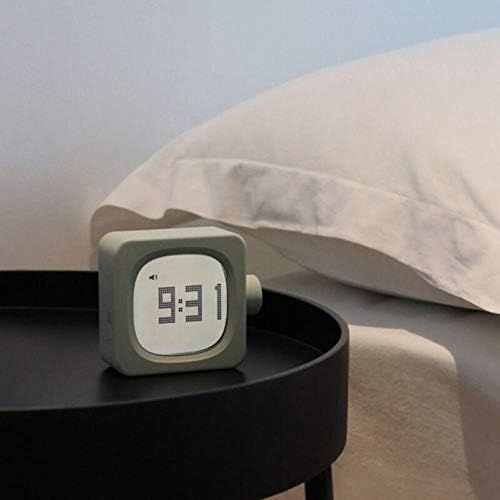  BYFRI Rechargeable Wake Up Bedside Lamp Alarm Clock Outdoor Movable Clock Snooze and Light Memory Function Display Digital Alarm Clock