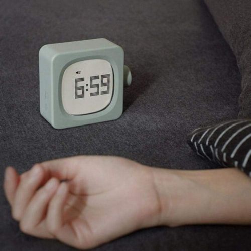  BYFRI Rechargeable Wake Up Bedside Lamp Alarm Clock Outdoor Movable Clock Snooze and Light Memory Function Display Digital Alarm Clock