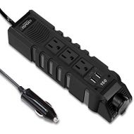 [아마존 핫딜] [아마존핫딜]BYGD 150W Car Power Inverter DC 12V to 110V AC Converter with 3 Charger Outlets and Dual 2.4A USB Sockets Car Adapter(Black)
