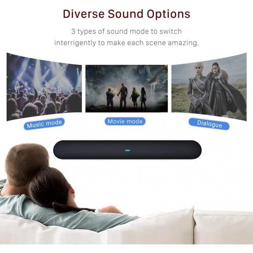  [아마존 핫딜]  [아마존핫딜]80Watts Soundbar, BYL TV Sound Bar Wired and Wireless Bluetooth Home Theater Speakers (4 Drivers, Enhanced Bass Technology, Dual Connection Methods, TV/Cable Remote Learning Functi