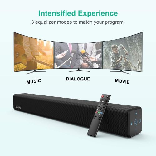  BYL 100Watt 32 Inch Soundbar, Bestisan 2.1 Channel Bluetooth 5.0 Sound Bar with Built-in Dual Subwoofer TV Speakers (3 Audio Modes,Touch Control)