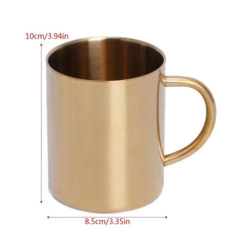  BYNNIX Gold/Brass Plated Stainless Steel Double Wall Mug Cup For Wine & Tumbler Coffee (Rose Gold Copper Clated) (Rose Gold(With Brass Plated))