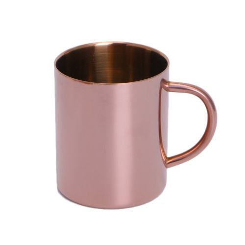  BYNNIX Gold/Brass Plated Stainless Steel Double Wall Mug Cup For Wine & Tumbler Coffee (Rose Gold Copper Clated) (Rose Gold(With Brass Plated))