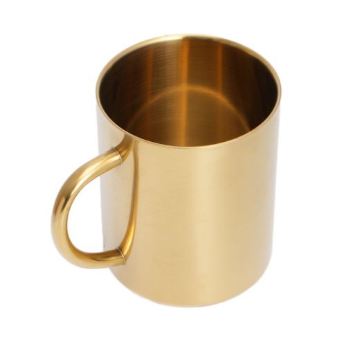  BYNNIX Gold/Brass Plated Stainless Steel Double Wall Mug Cup For Wine & Tumbler Coffee (Rose Gold Copper Clated) (Rose Gold(With Brass Plated))