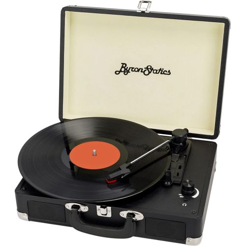  Visit the Byron Statics Store Byron Statics Turntable Vintage Record Player Portable Vinyl Player Nostalgic Built In 2 Stereo Speakers 3 Speeds Replacement Needle DC IN Standard RCA Headphone Outputs For Christ