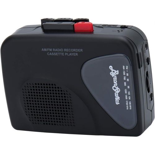  [아마존베스트]Byron Statics Portable Cassette Players Recorders FM AM Radio Walkman Tape Player Built In Mic External Speakers Manual Record VAS Automatic Stop System 2AA Battery Or USB Power Su