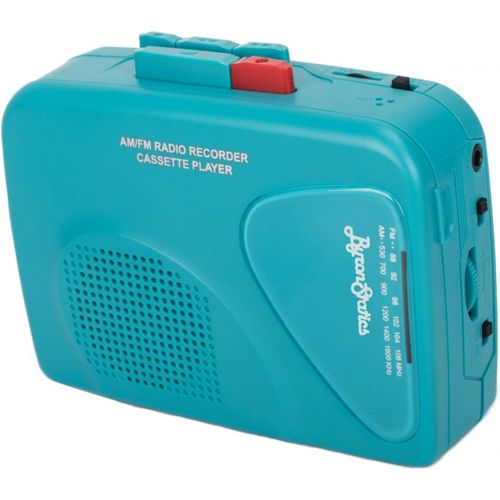  [아마존베스트]Byron Statics Portable Cassette Players Recorders FM AM Radio Walkman Tape Player Built In Mic External Speakers Manual Record VAS Automatic Stop System 2AA Battery Or USB Power Su