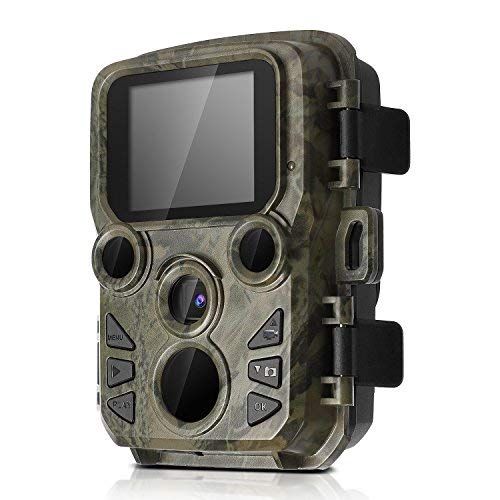  BYbrutek Mini Trail Cameras with Night Vision, 12MP 1080P HD Hunting Game Camera, 0.45S Motion Activated Wildlife Cameras, 2 PCS 850nm IR LEDs Range up to 65ft, IP56 Waterproof