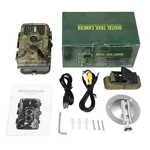  BYbrutek Trail Camera, 16MP 1080P Full HD Deer Hunting Game Camera, 0.2S Motion Activated Wildlife Camera with 46 PCS 850nm IR LEDs Night Vision up to 65ft, 2.4 LCD Display, IP56 W