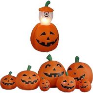 할로윈 용품BZB Goods Two Halloween Party Decorations Bundle, Includes 4 Foot Animated Halloween Inflatable Pumpkin and Ghost, and 7.5 Foot Long Inflatable Halloween Pumpkins Patch Outdoor Indoor Blowup