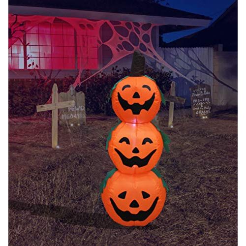  할로윈 용품BZB Goods 4 Foot Halloween Inflatable 3 Jack-O-Lanterns Yard Art Decoration