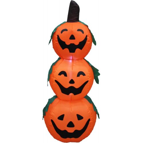 할로윈 용품BZB Goods 4 Foot Halloween Inflatable 3 Jack-O-Lanterns Yard Art Decoration