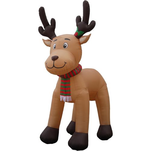  BZB Goods Jumbo 15 Foot Christmas Inflatable Reindeer Decoration