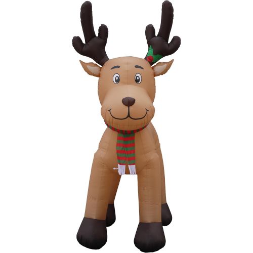  BZB Goods Jumbo 15 Foot Christmas Inflatable Reindeer Decoration