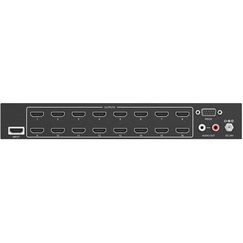  BZBGEAR 1 x 16 HDMI 2.0 Splitter with Downscaling and AOC Support