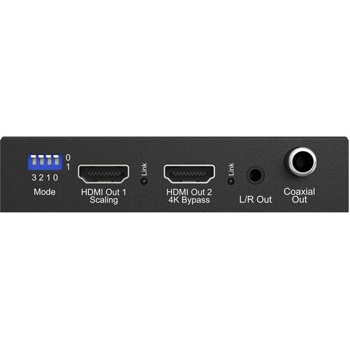  BZBGEAR 1x2 UHD 4K Splitter/Scaler with Analog Audio Embedder & Digital Audio De-Embedder