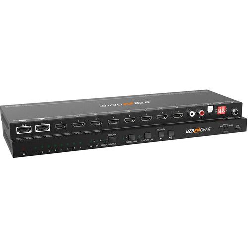  BZBGEAR 2x8 UHD 4K Splitter/Distribution Amplifier with CEC Turn On/Off TV