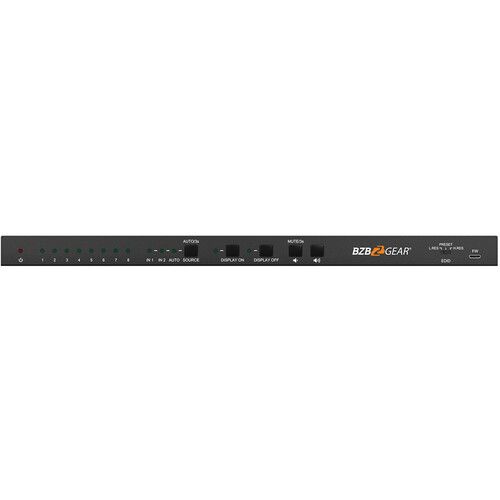  BZBGEAR 2x8 UHD 4K Splitter/Distribution Amplifier with CEC Turn On/Off TV